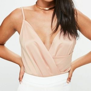SOLD Missguided Satin Plunge Bodysuit  -US Size 8